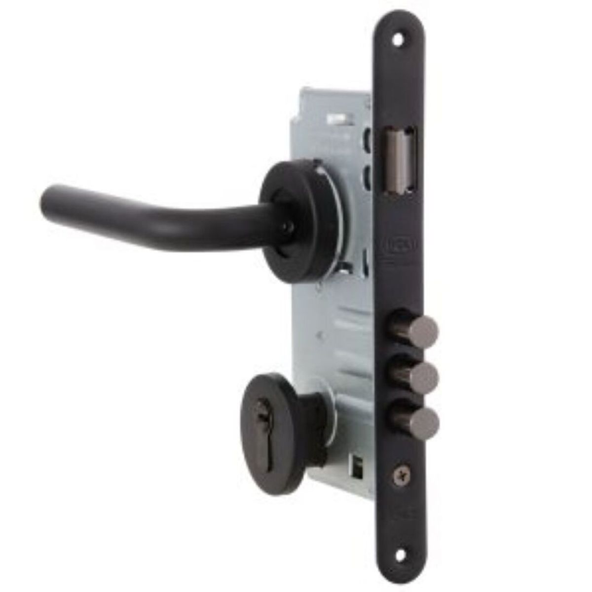 POLI - Cerradura Embutida Firenze Black B60 Poli Acceso 12