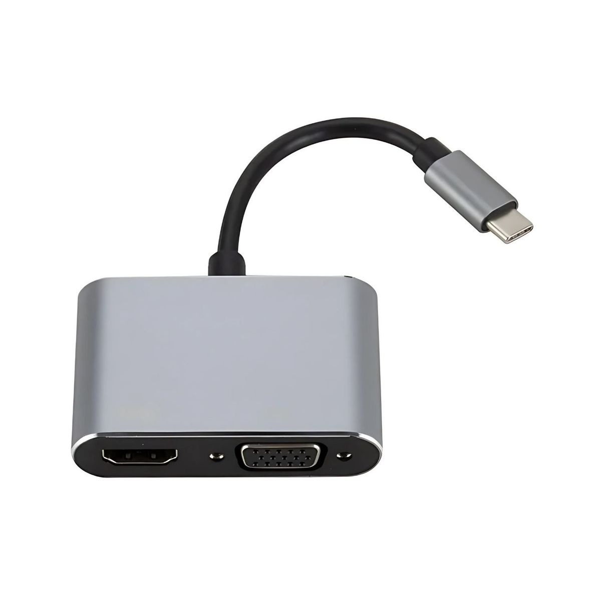 GENERICO - Hub Adaptador USB-C 4 en 1 Vga Hdmi USB 30 USB-C 4K HD.