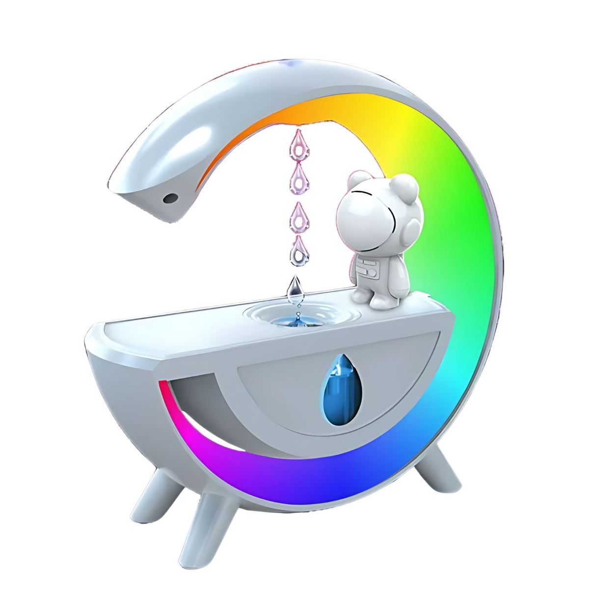 GENERICO - Lámpara Humidificador Antigravedad Con Luces Rgb Y Parlantes.