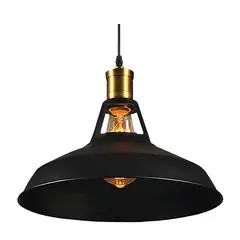 GENERICO - Lampara Colgante De Techo Vintage Retro Decoracion Negro.