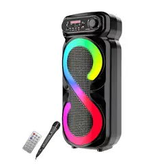 GENERICO - Altavoz Parlante Portatil Fm Inalámbrica Bluetooth 8 Pulgadas