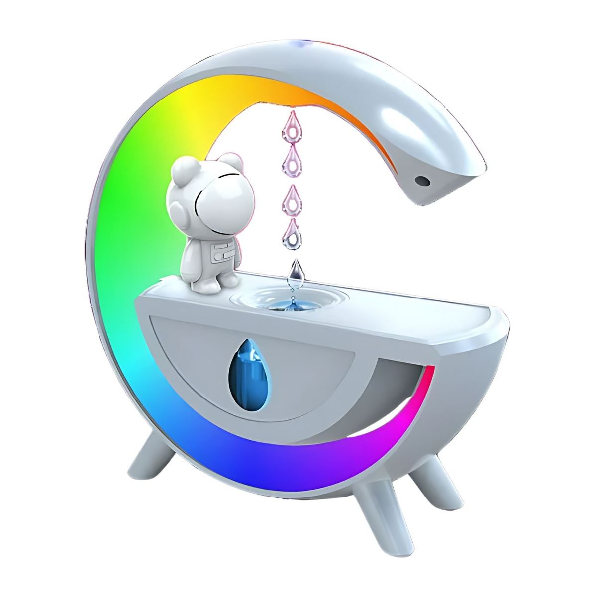 GENERICO - Lámpara Humidificador Antigravedad Con Luces Rgb Y Parlantes