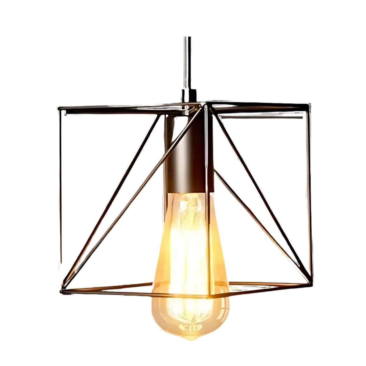 GENERICO - Lampara De Techo Colgante Industrial De Geometrica Cuadrada.