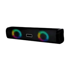 GENERICO - Parlante Bluetooth Altavoz Barra De Sonido Rgb Color Negro