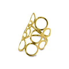 ANDREA COGGIOLA JOYAS - Anillo Emilia Círculos Enchapado Oro 18K