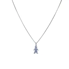 COGGIOLA - Collar Niño Liso Plata Fina 925