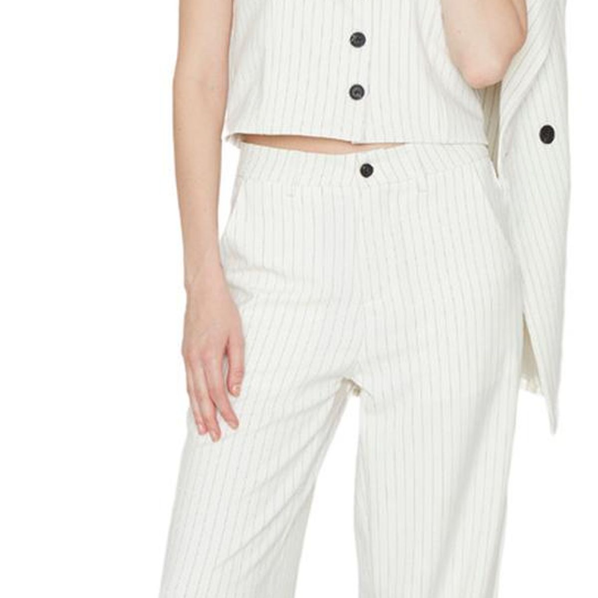 JACINTA TIENDA - Pantalón Owen rayas blanco Jacinta Tienda