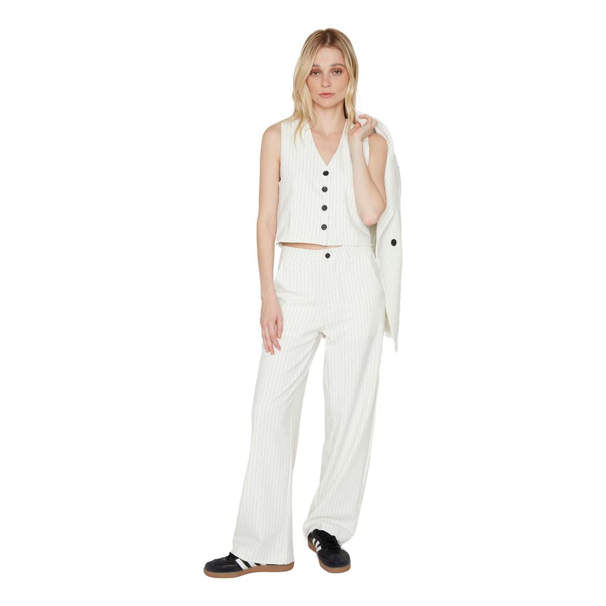 JACINTA TIENDA - Pantalón Owen rayas blanco Jacinta Tienda