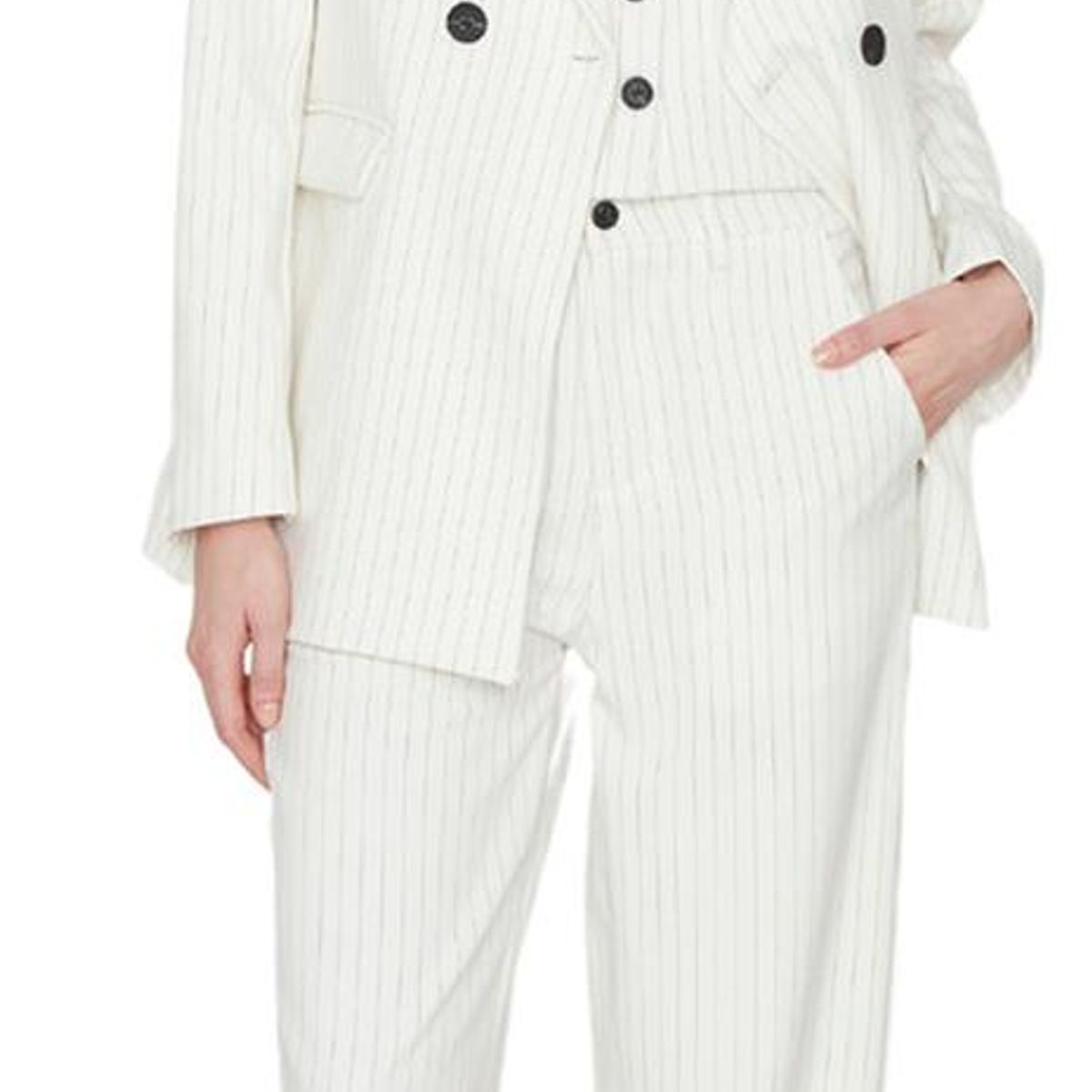 JACINTA TIENDA - Pantalón Owen rayas blanco Jacinta Tienda