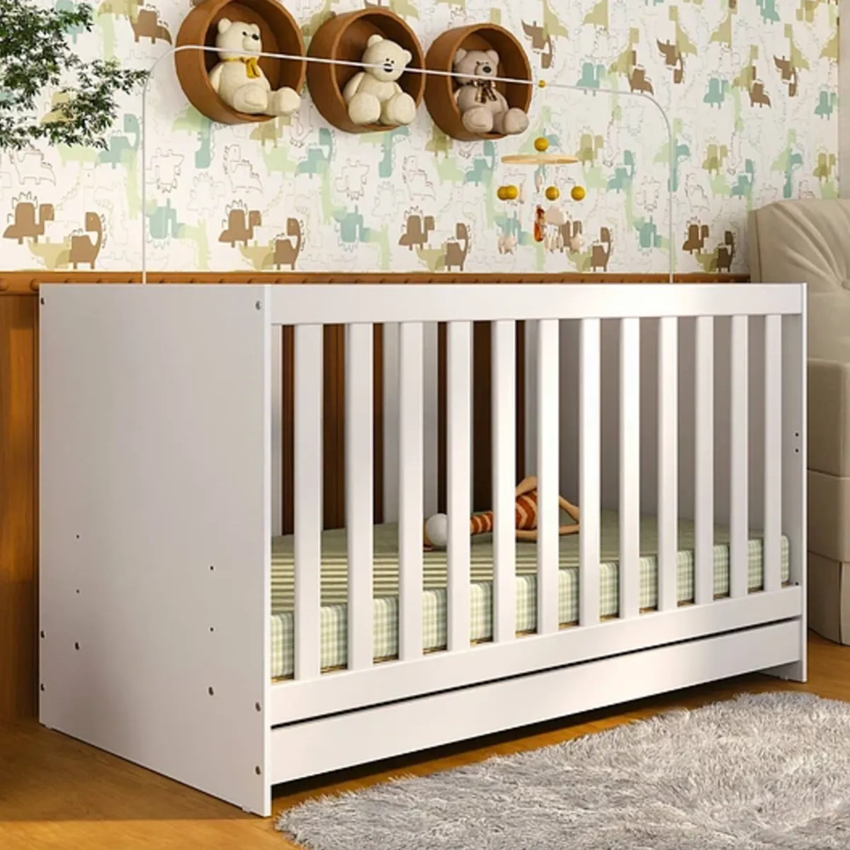 KIDSCOOL - Cuna New 3 Funciones Blanca