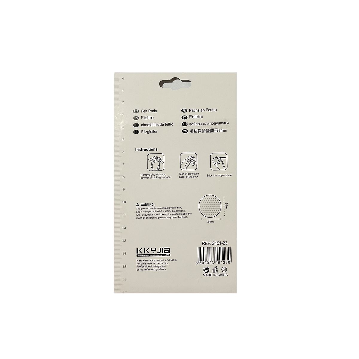 GENERICO - 22 X Almohadilla Protectora Para Muebles Sillas Base 34mm