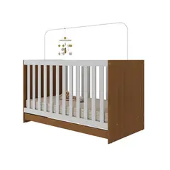 KIDSCOOL - Cuna Multifuncional 3 En 1 New Blanca Café