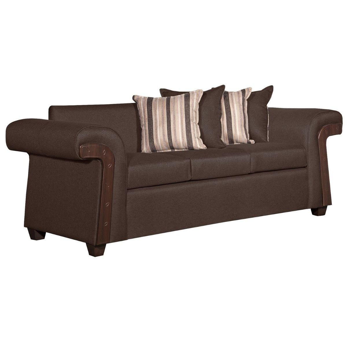 RUZAM MOBEL - SOFÁ 3 CUERPOS NAPOLES CAFÉ