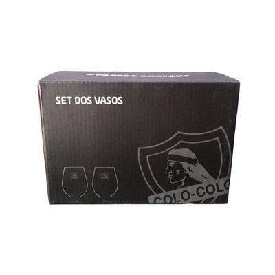 Imagen 2 del producto Set 2 Vasos Colo Colo Premium Bar Quincho Bbq