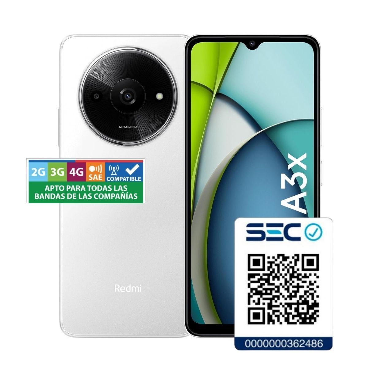 XIAOMI - Xiaomi Redmi A3X 4GB + 128GB Blanco