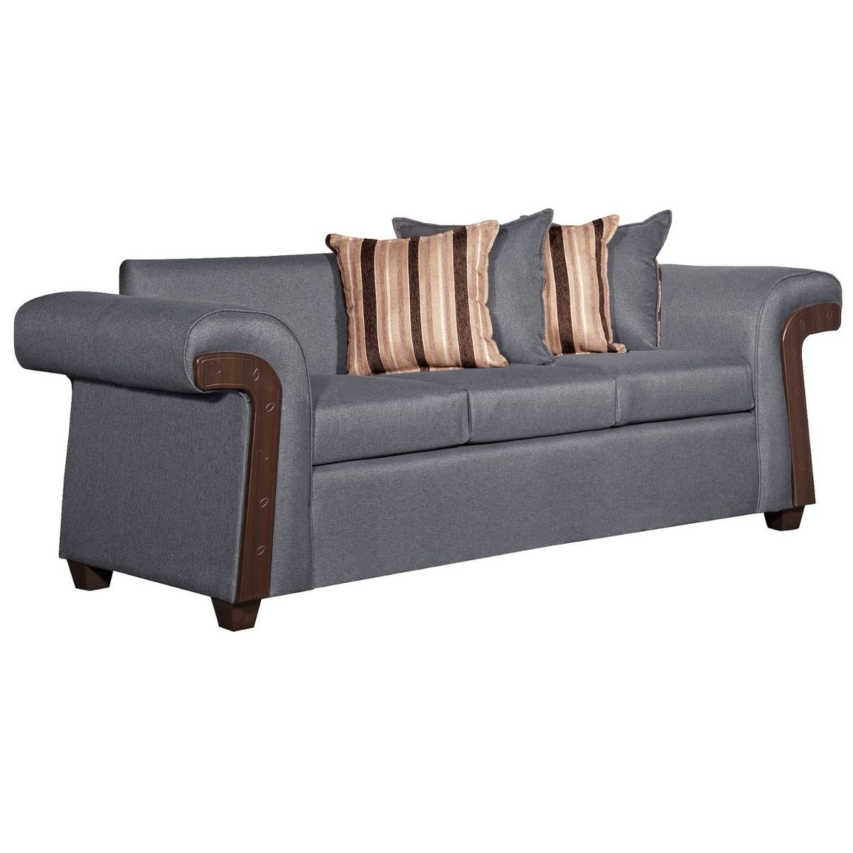 RUZAM MOBEL - SOFÁ 3 CUERPOS NAPOLES GRIS