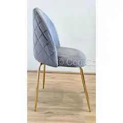 CORI CORI - Silla GOLD Bread Velvet Gris