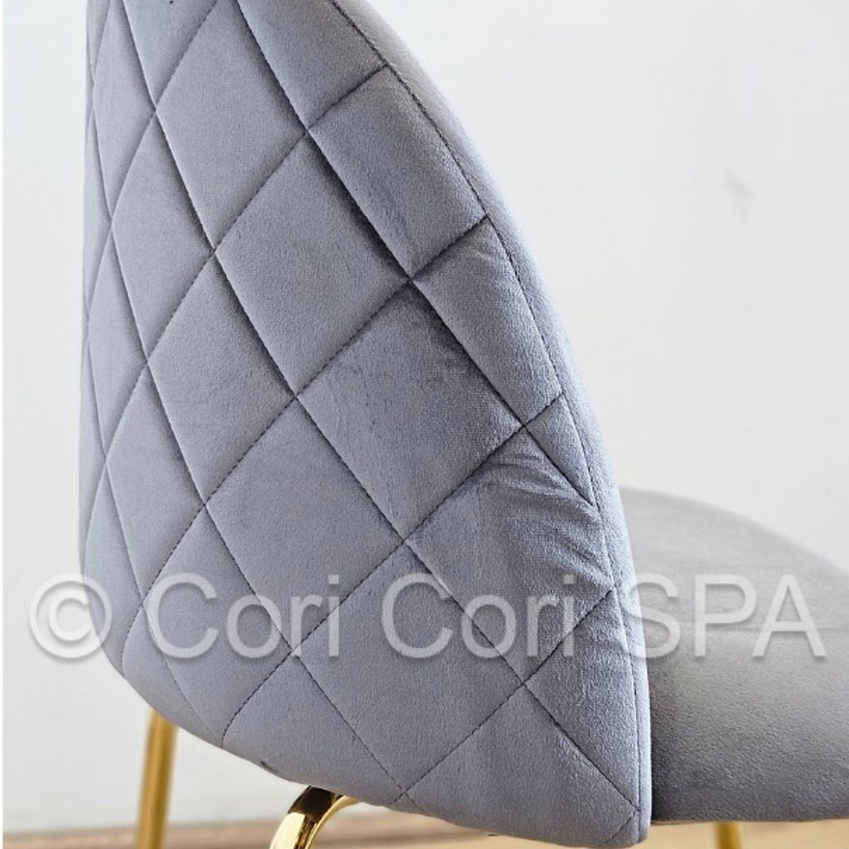 CORI CORI - Silla GOLD Bread Velvet Gris