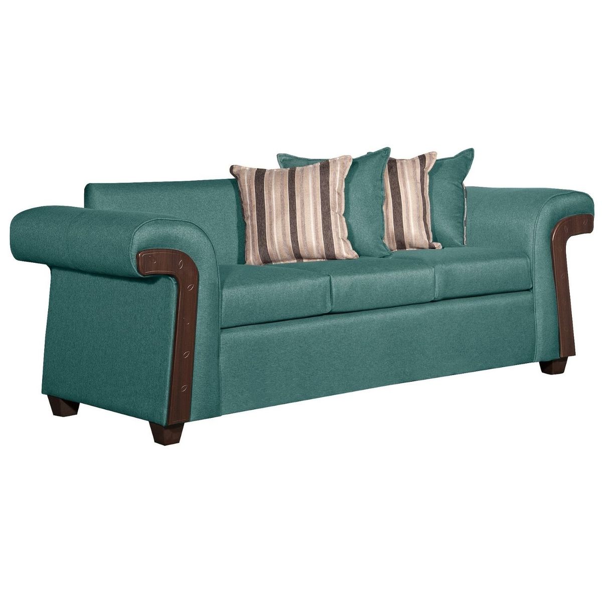 RUZAM MOBEL - SOFÁ 3 CUERPOS NAPOLES VERDE AGUA