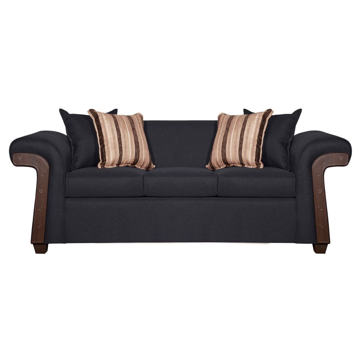 RUZAM MOBEL - SOFÁ 3 CUERPOS NAPOLES NEGRO