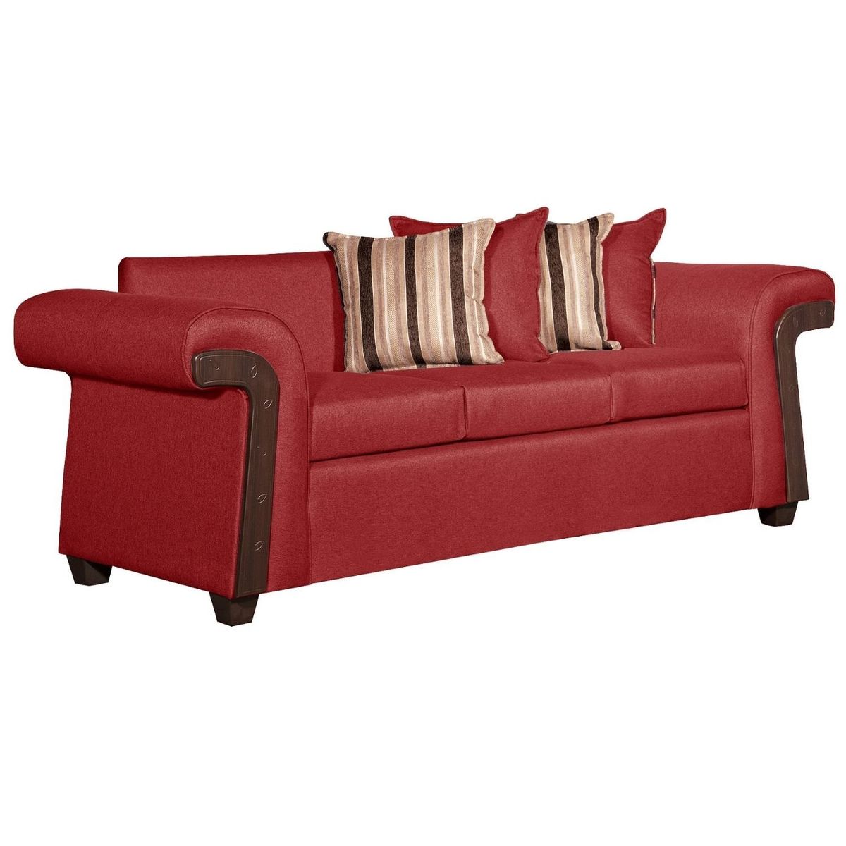 RUZAM MOBEL - SOFÁ 3 CUERPOS NAPOLES ROJO