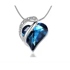 GENERICO - Collar Plata Fina 925 Corazón De Amor Infinito