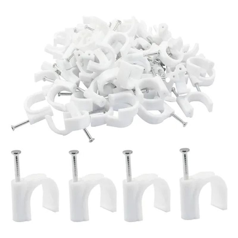 GENERICO - Grampas 7Mm Blanca - pack 500 unidades (5 bolsas de 100)