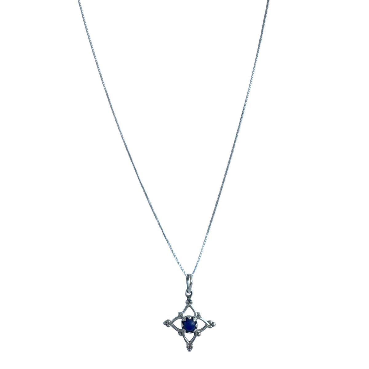 COGGIOLA - Collar Lapislázuli Trébol Místico Plata Fina 925