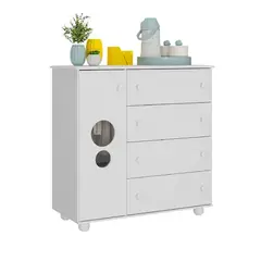 KIDSCOOL - COMODA TOP BLANCA 4 CAJONES
