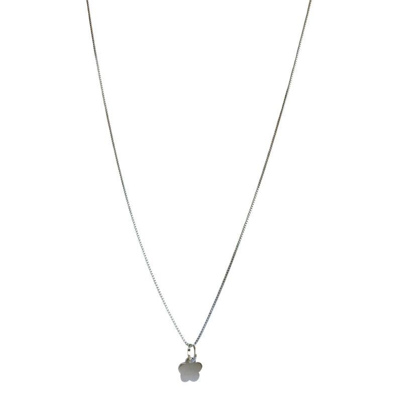 ANDREA COGGIOLA JOYAS - Collar Flor Lisa Plata Fina 925