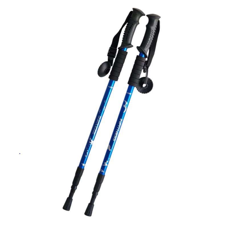 GENERICO - Par de Bastones Ajustables para Trekking Azul DBG1356BL