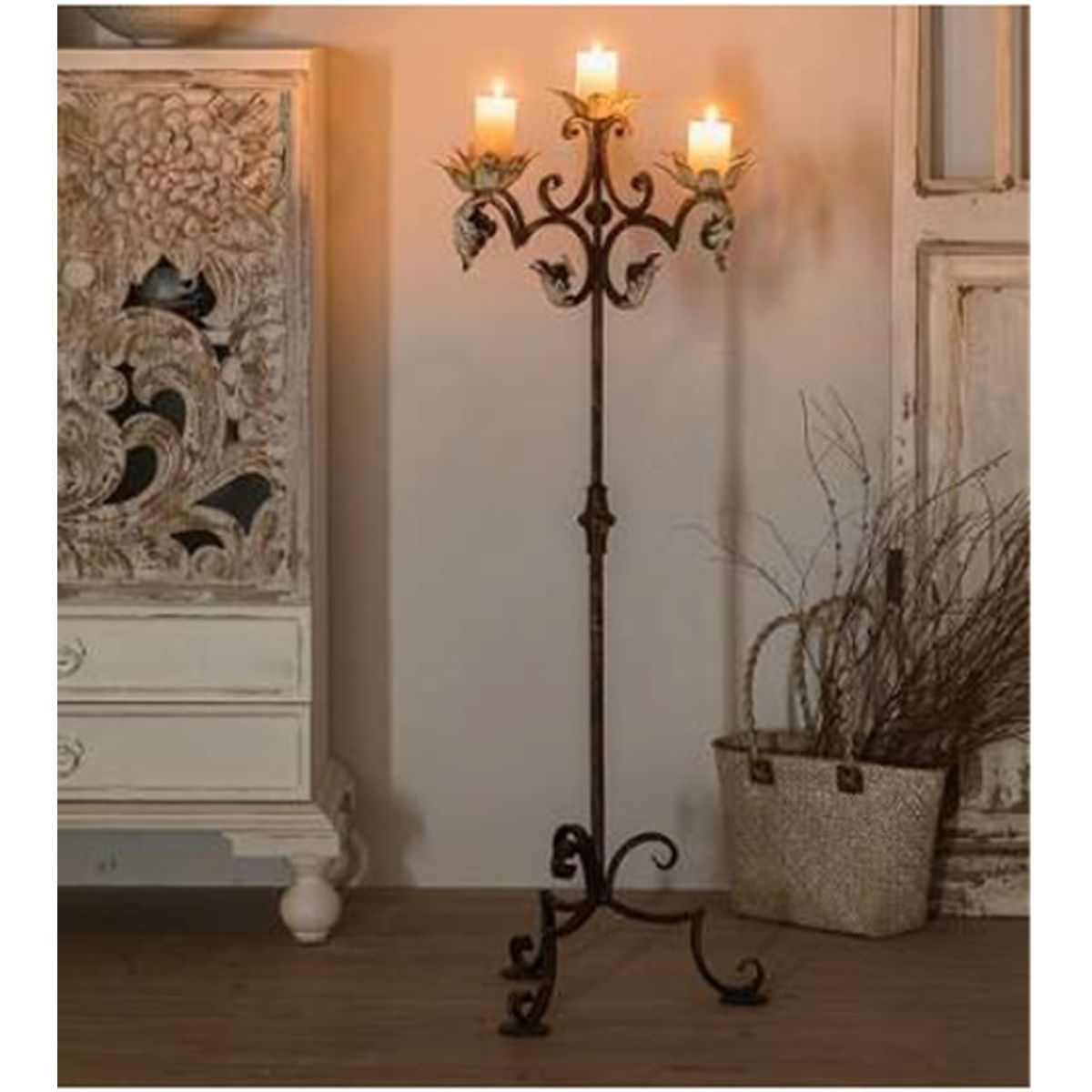 GENERICO - Candelabro Pedestal Porta Velas