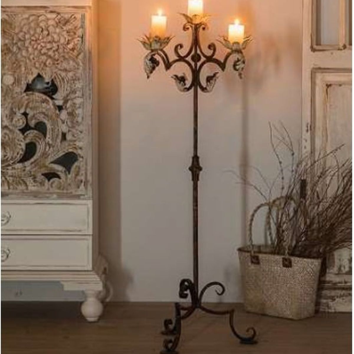 GENERICO - Candelabro Pedestal Porta Velas