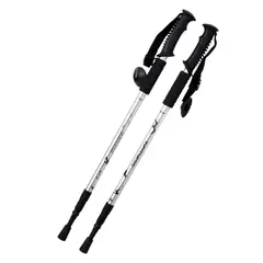GENERICO - Par de Bastones Ajustables para Trekking Gris DBG1356W