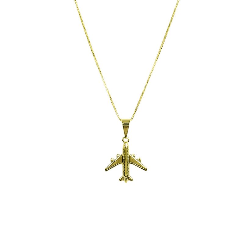 ANDREA COGGIOLA JOYAS - Collar Avión Enchapado Oro 18K