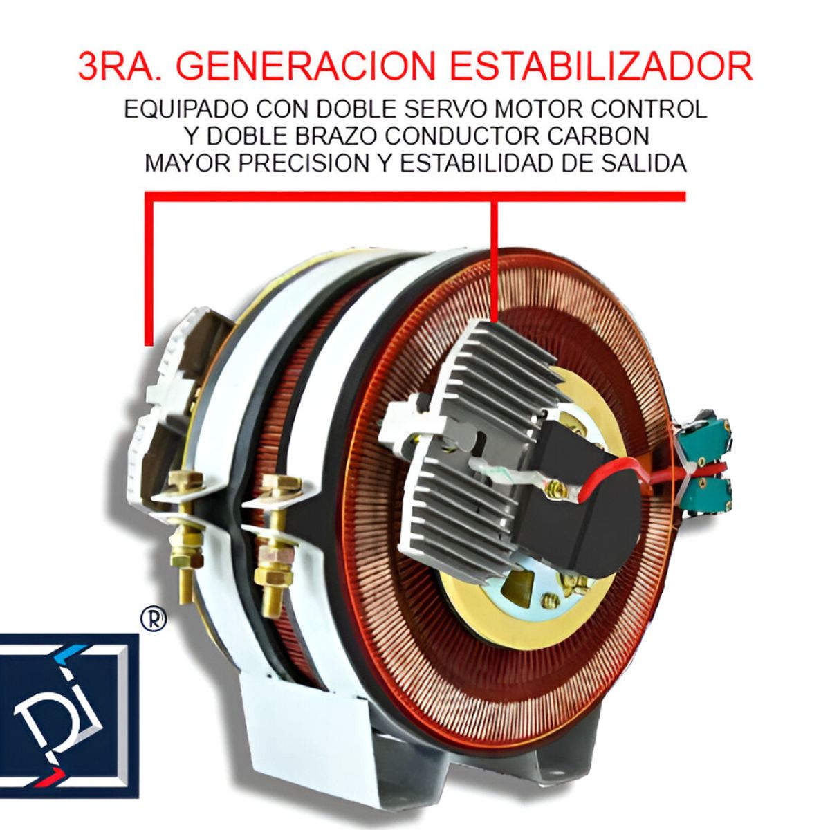 GENERICO - REGULADOR ESTABILIZADOR AUTOMÁTICO 20000VA 220VAC-AVR-SERVO MOTOR