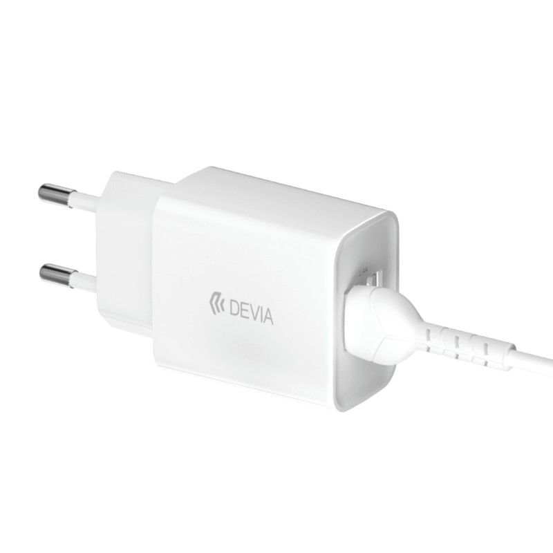 DEVIA - Cargador iPhone Cable Lightning + Base USB-A Devia