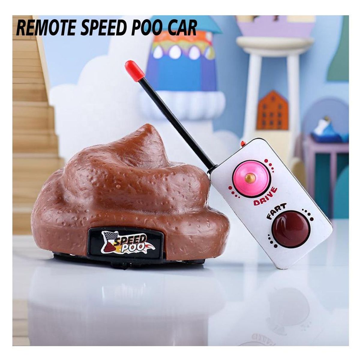 GENERICO - Speed Poo Auto Control Remoto Con Sonido Regalo Novedad