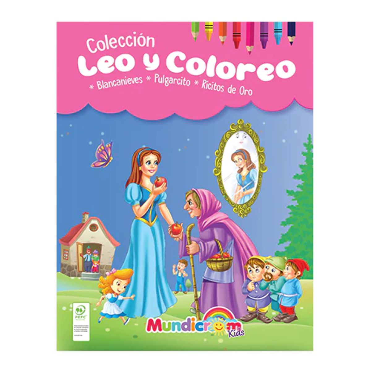 MUNDICROM - Leo Y Coloreo, Cuentos Para Pintar  - 3 Libros - Mundicrom