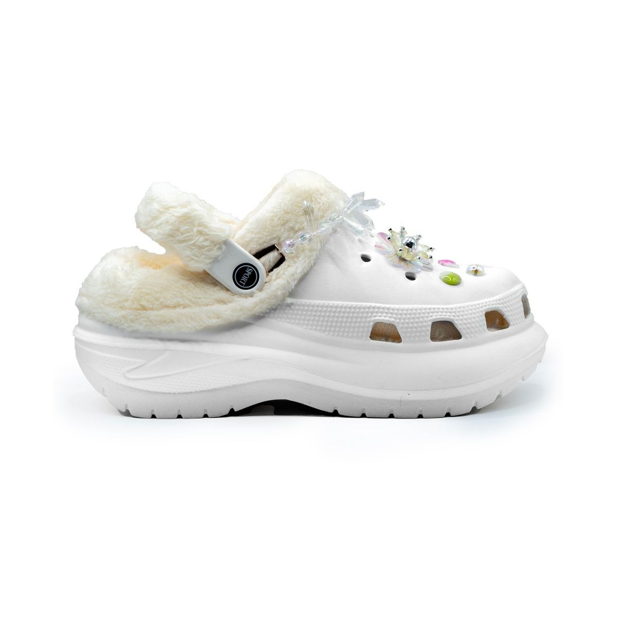 BOVINITA - Zuecos Con Chiporro Plataforma Confort Estilo Charms