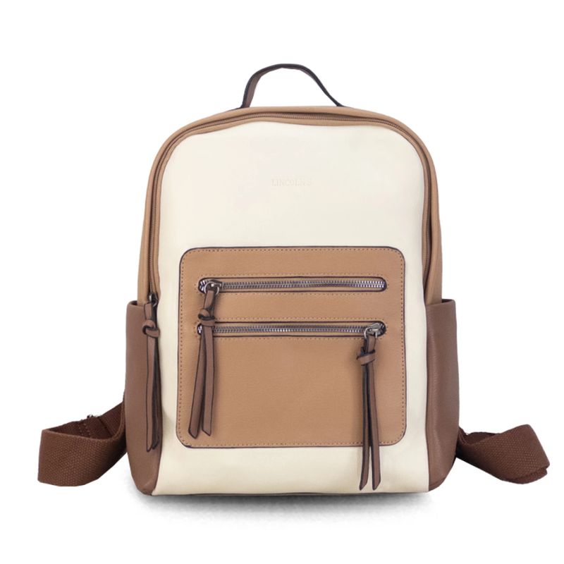 GENERICO - Mochila Calcuta Blanco Caramelo Lincolns