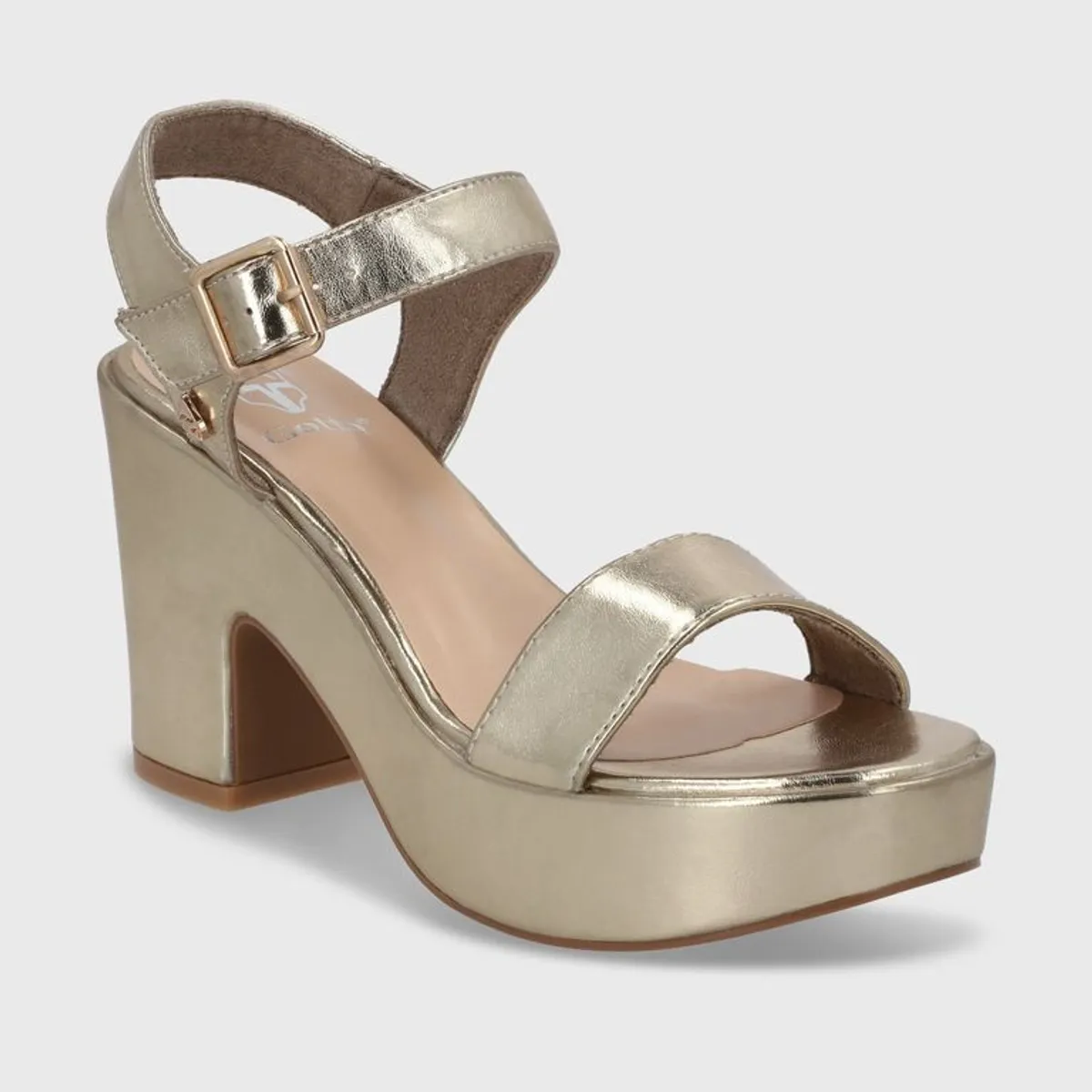 GOTTA - Sandalia Plataforma Dorada Mujer C5473