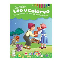 MUNDICROM - Leo Y Coloreo, Cuentos Para Pintar - 2 Libros -