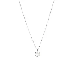 ANDREA COGGIOLA JOYAS - Collar Piedra Luna Redondo Veneciana Plata Fina 925