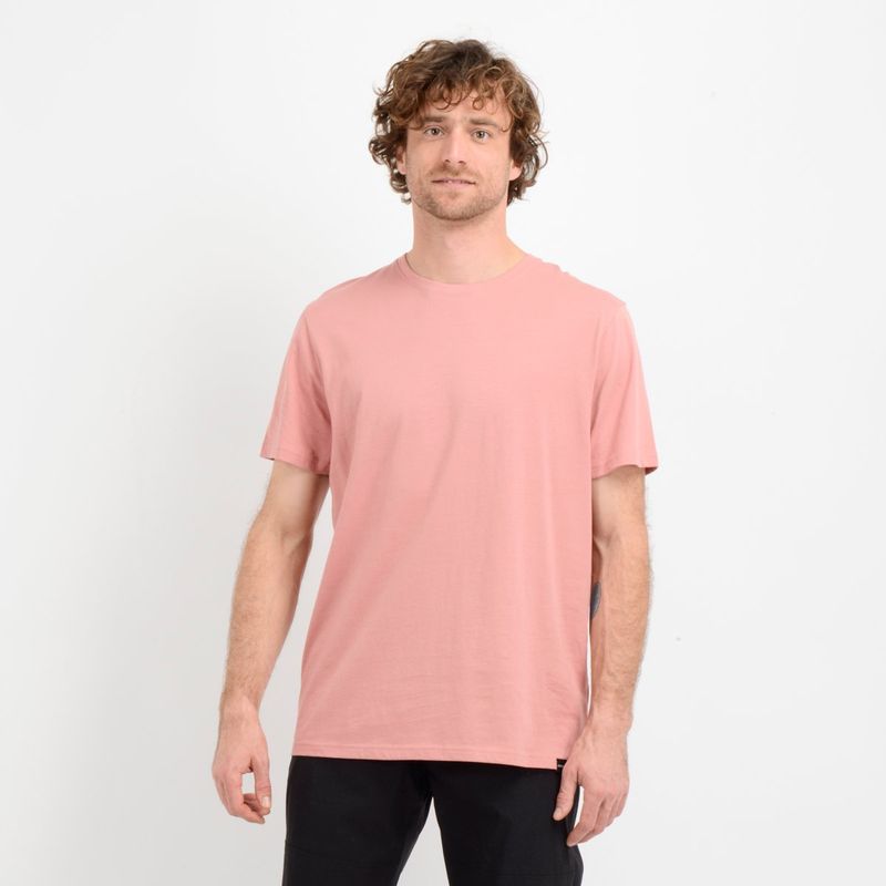 O'NEILL - POLERA MANGA CORTA EAST CLIFF BASIC  ROSADO
