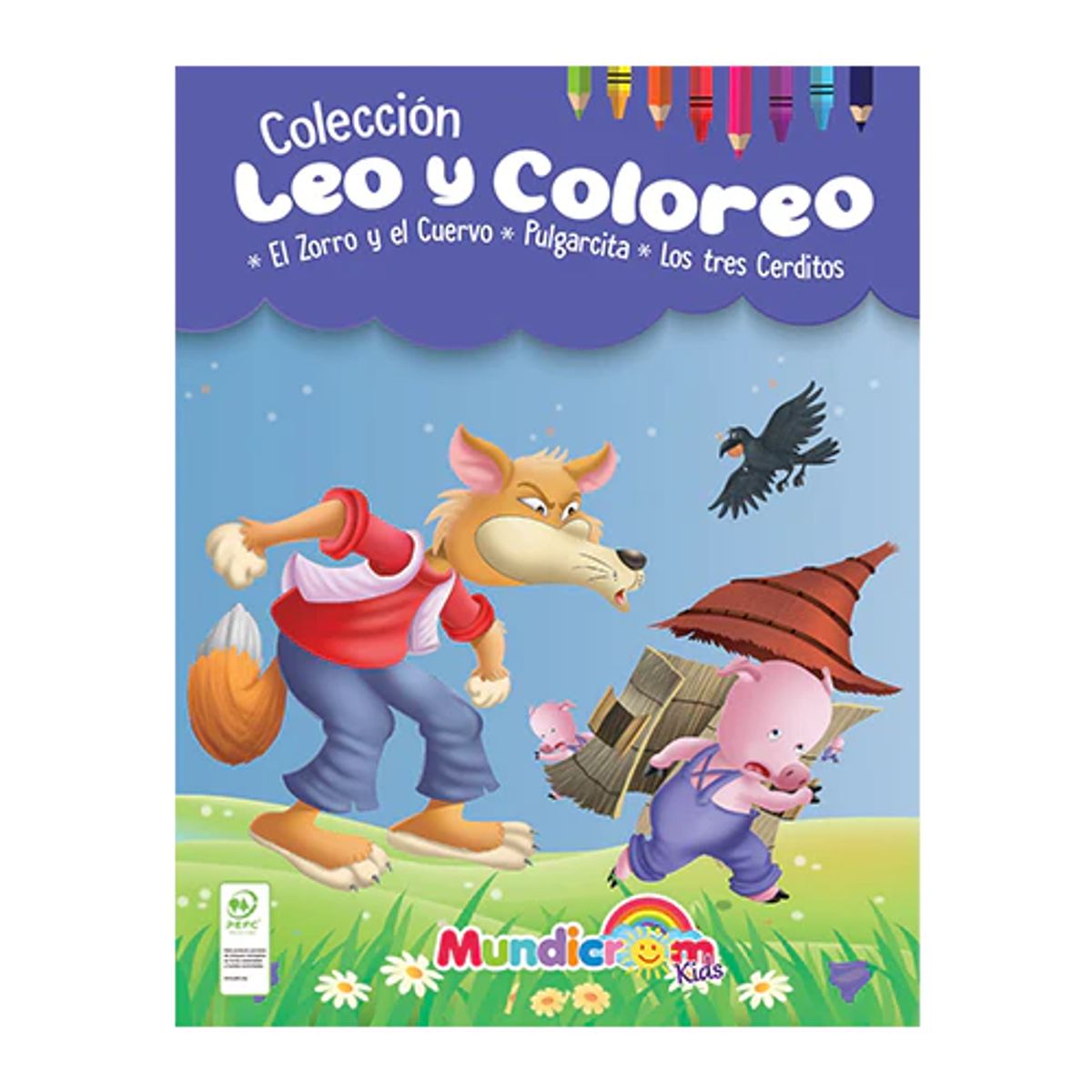 MUNDICROM - Leo Y Coloreo, Cuentos Para Pintar  - 3 Libros - Mundicrom