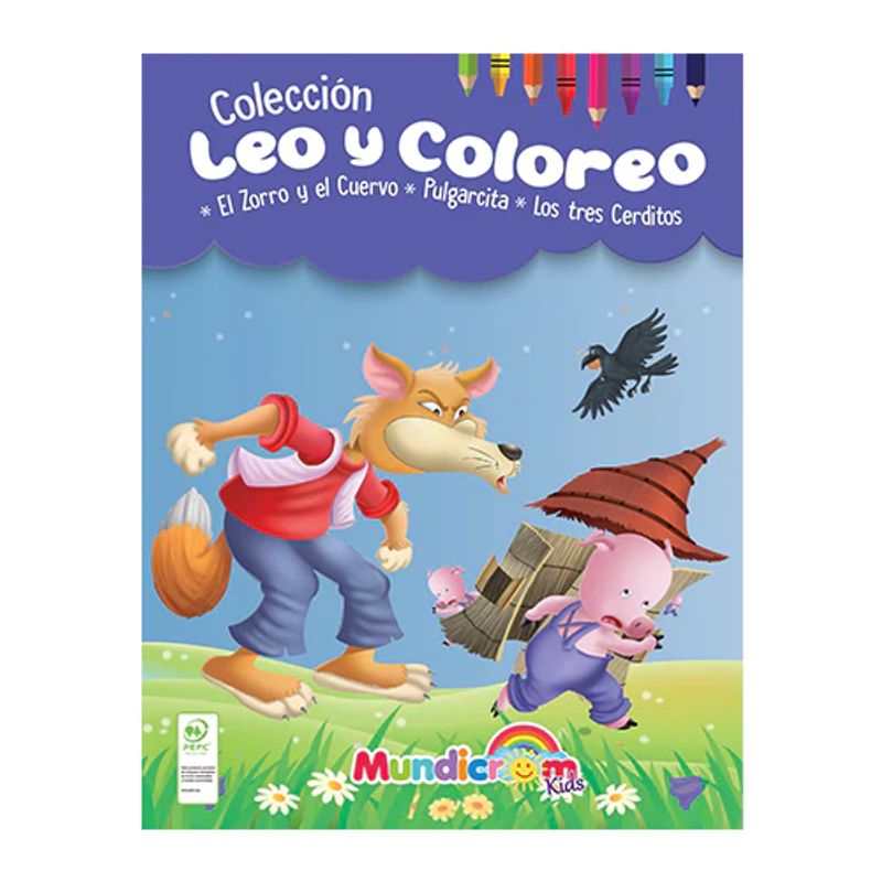 MUNDICROM - Leo Y Coloreo, Cuentos Para Pintar  - 3 Libros - Mundicrom