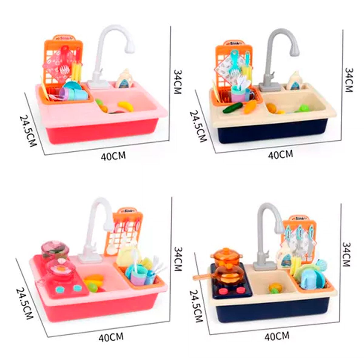 GENERICO - Lavaplatos Juguete Agua Real Portatil Unisex azul