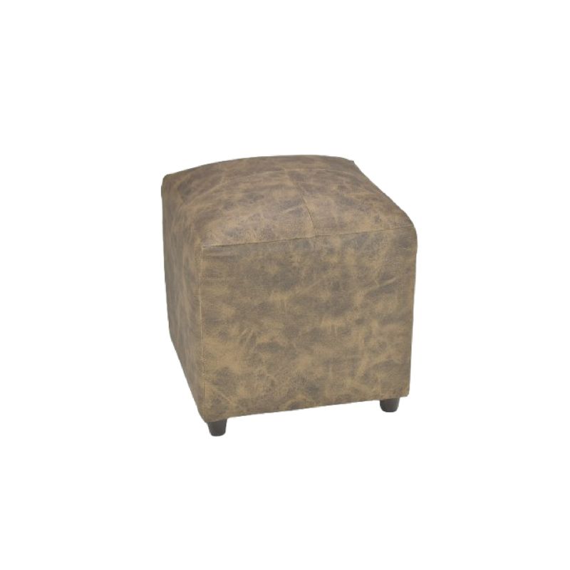 BILDUN - Pouf Cuero Sintético Café