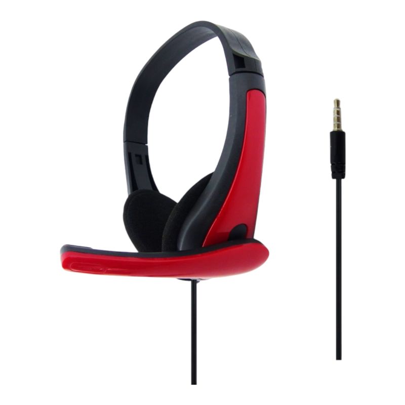GENERICO - Audifonos Para Gamer Con Microfono Multimedia Para PS4 Xbox PC rojo